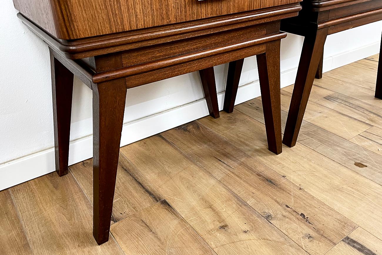 Pair of Midcentury Bedside Table in Teak and Mahogany, Danish Design 5