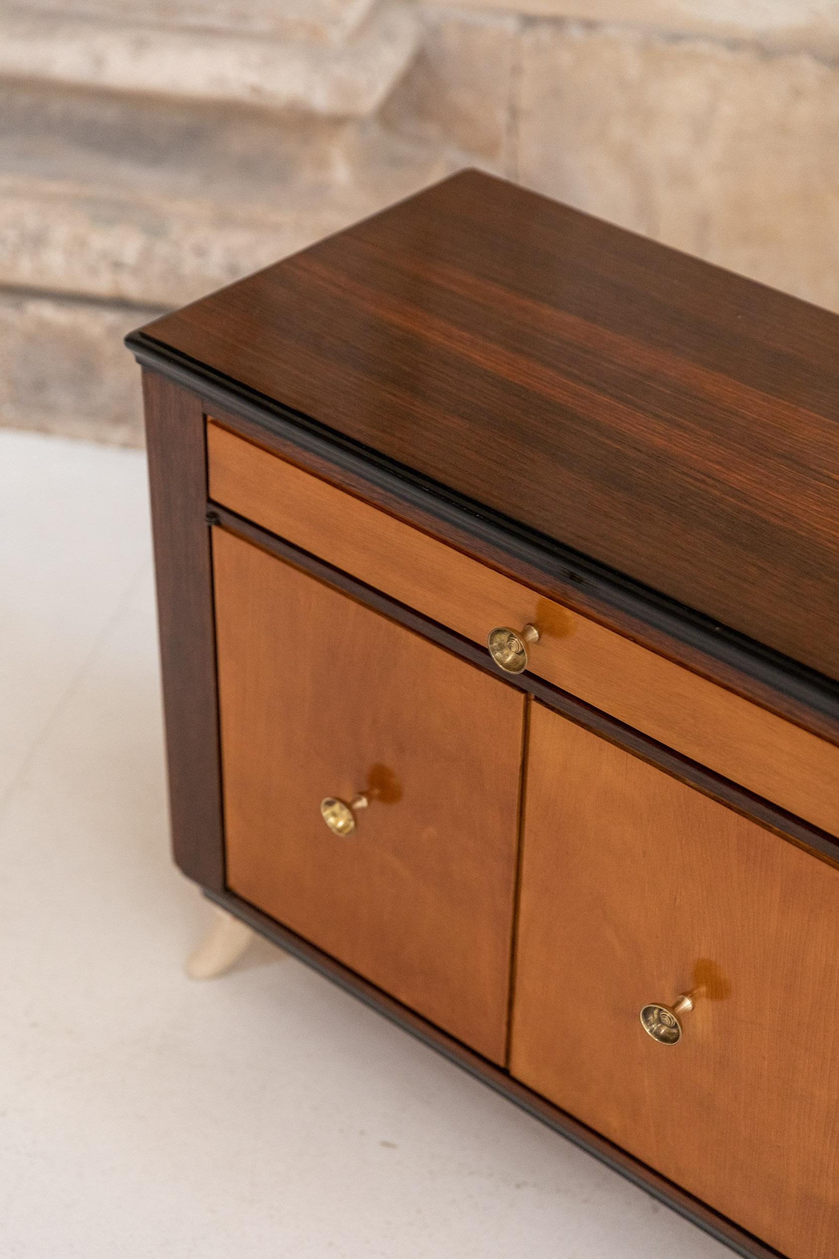 Midcentury bedside tables attributed to Guglielmo Ulrich, Italy 1940s For Sale 1