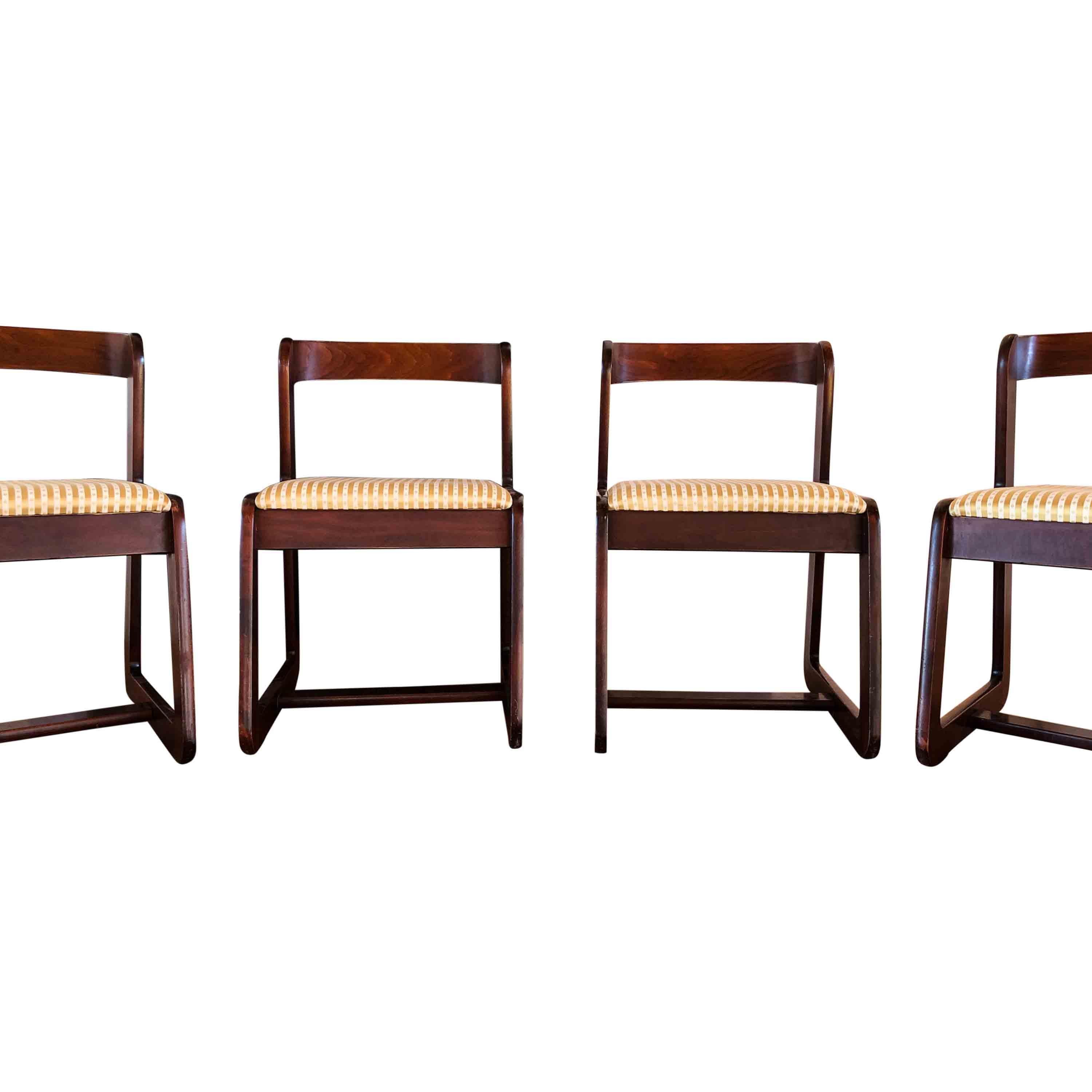 Midcentury Beech Dining Chairs by Willy Rizzo for Mario Sabot, 70s, Set of 6 For Sale 2