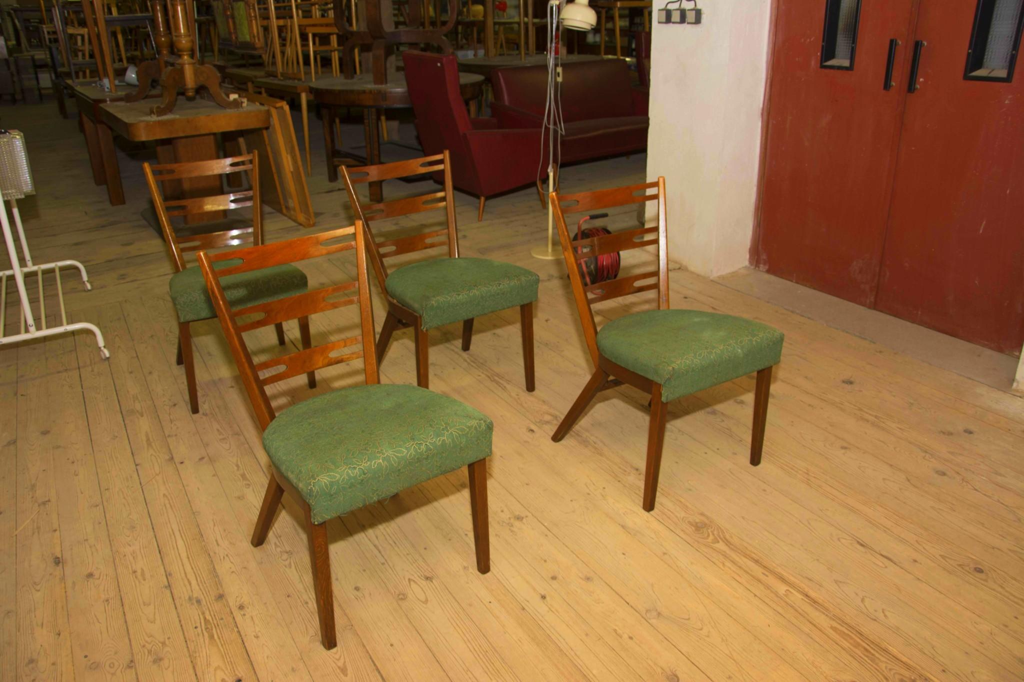 Mid-Century Modern Midcentury Beech Dinning Chairs, Czechoslovakia, 1960s For Sale