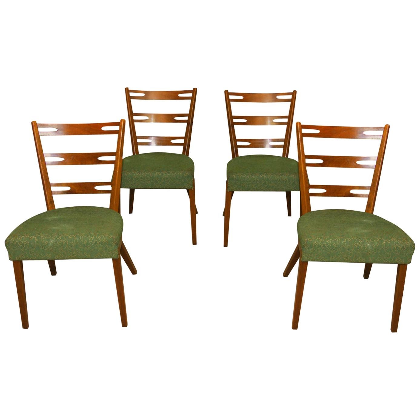 Midcentury Beech Dinning Chairs, Czechoslovakia, 1960s