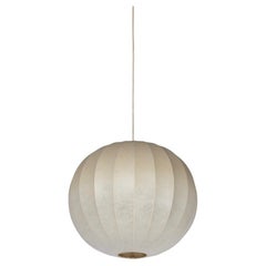 Midcentury Beige "Cocoon" Pendant by Achille Castiglioni, Italy 1960s