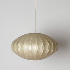 Midcentury Beige Losange Cocoon Pendant Light by Castiglioni, Italy 1960s