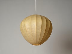 Midcentury Beige Losange Cocoon Pendant Light by Castiglioni, Italy 1960s