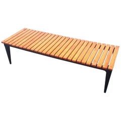 Midcentury Belgian Alfred Hendrickx Slatted Coffee Table, 1950s