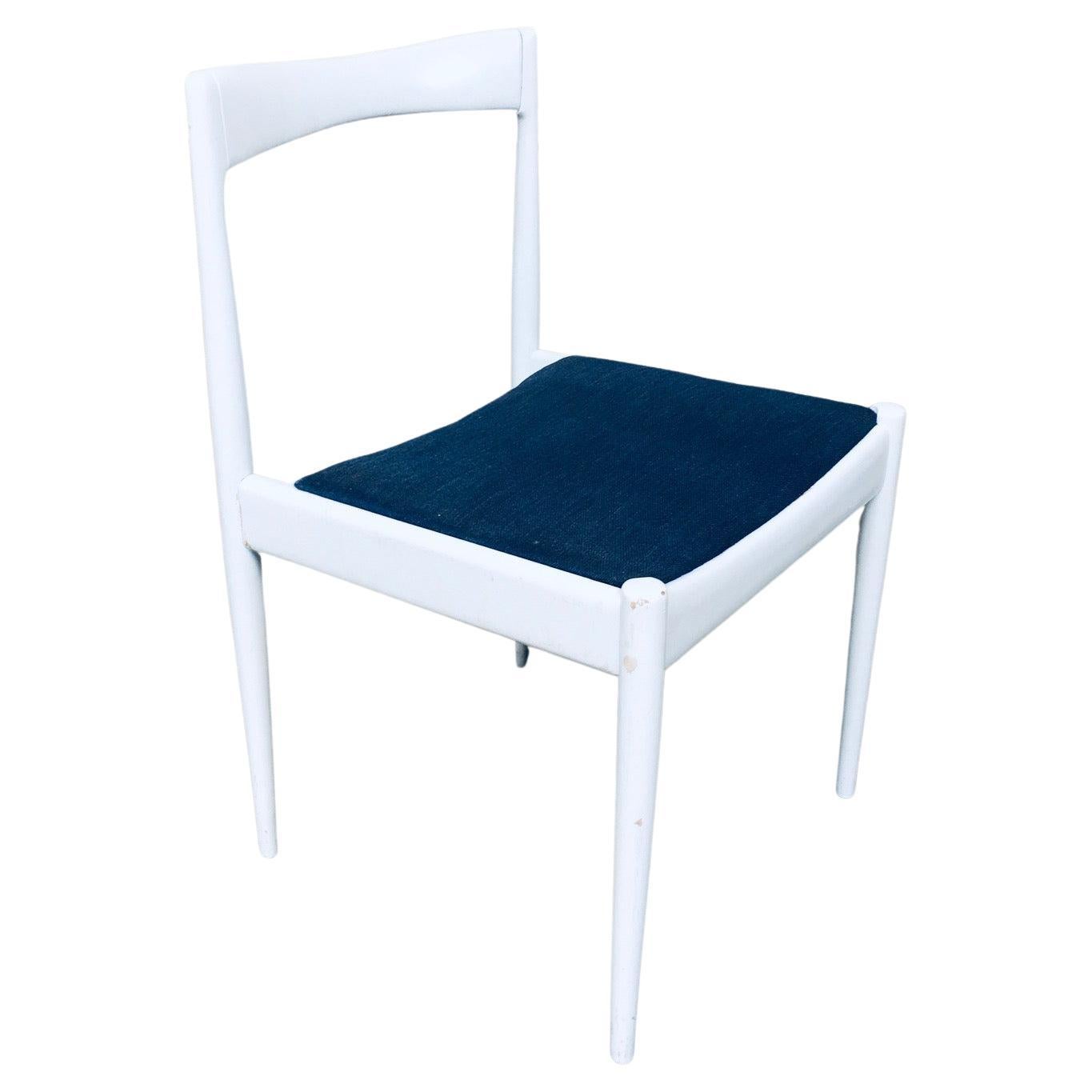 Midcentury Belgian Design 1970's White Dining Chair Set of 9