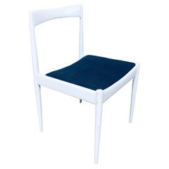 Midcentury Belgian Design 1970's White Dining Chair Set of 9