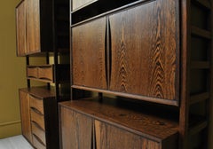 Midcentury Belgian Modular Wall Unit in Wenge