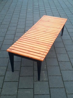 Midcentury Belgian Alfred Hendrickx Slatted Coffee Table, 1950s
