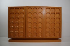 Midcentury Belgium Oak Brutalist Sideboard, 1970s