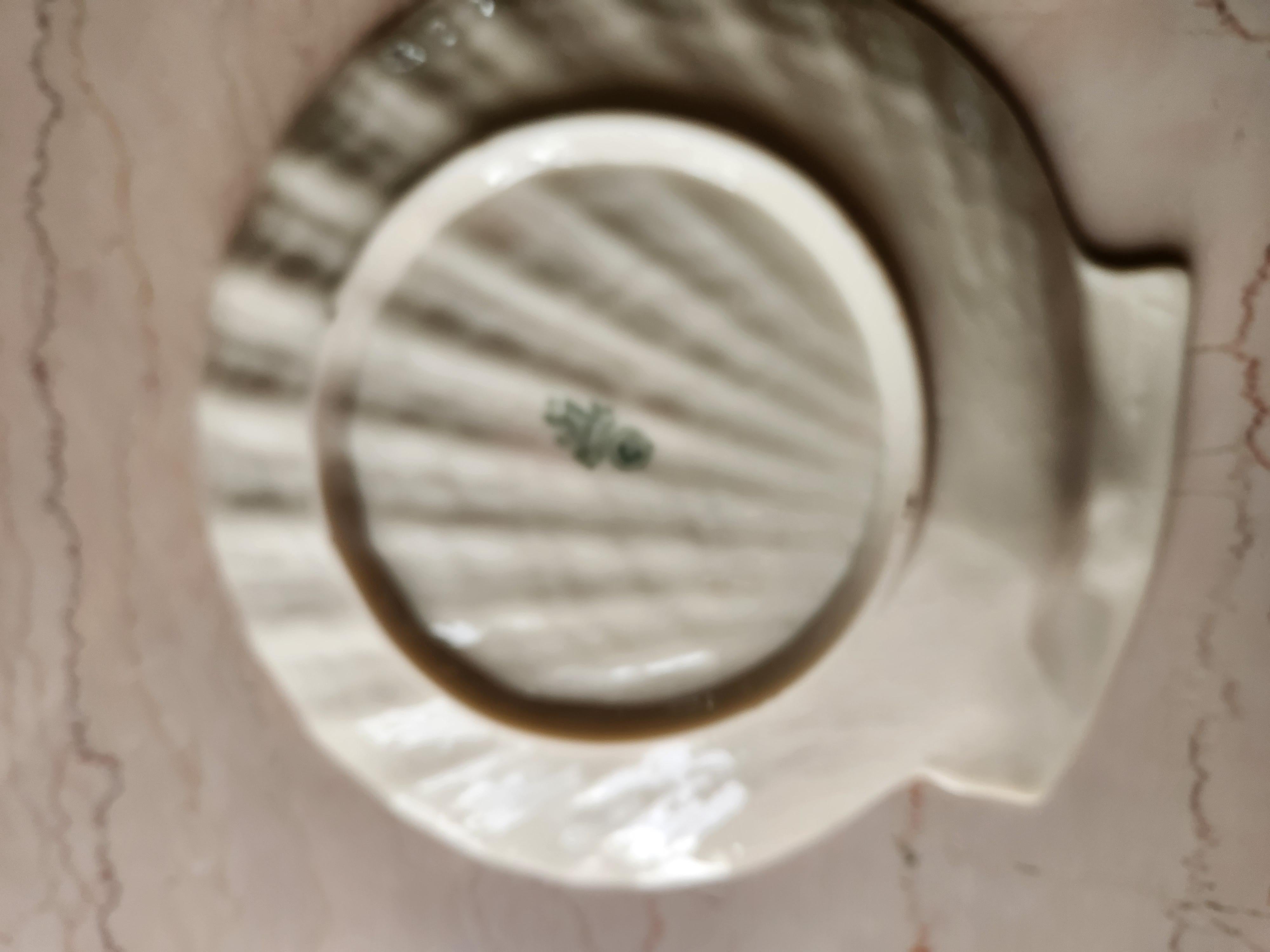 Midcentury Belleek Fine Irish China Porcelain Shell Serving Plate For Sale 3