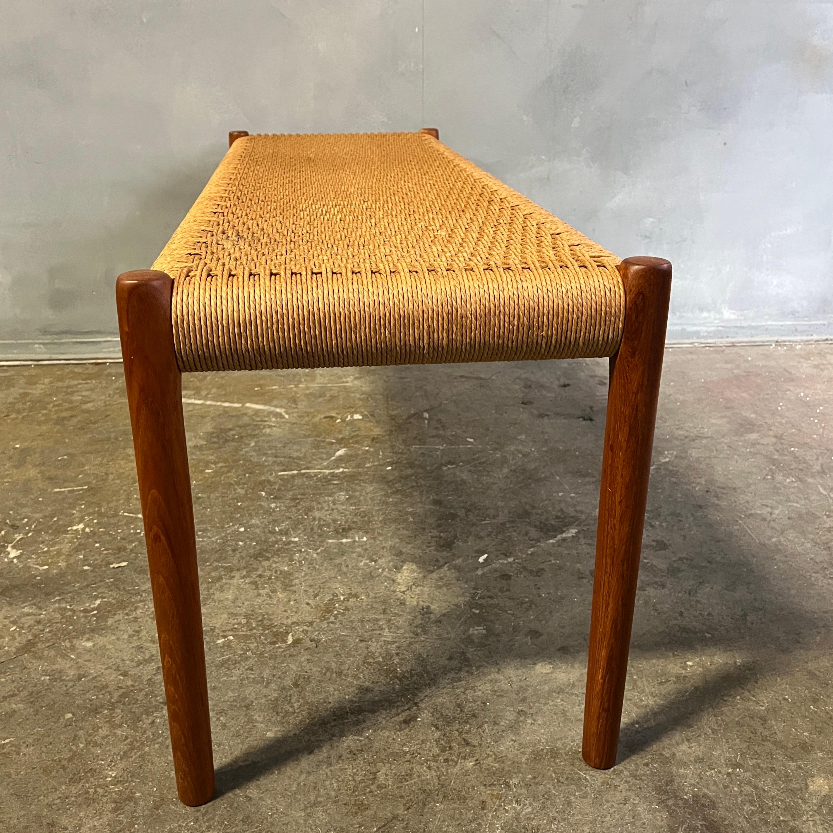 Midcentury Bench by Niels O. Møller In Good Condition In BROOKLYN, NY