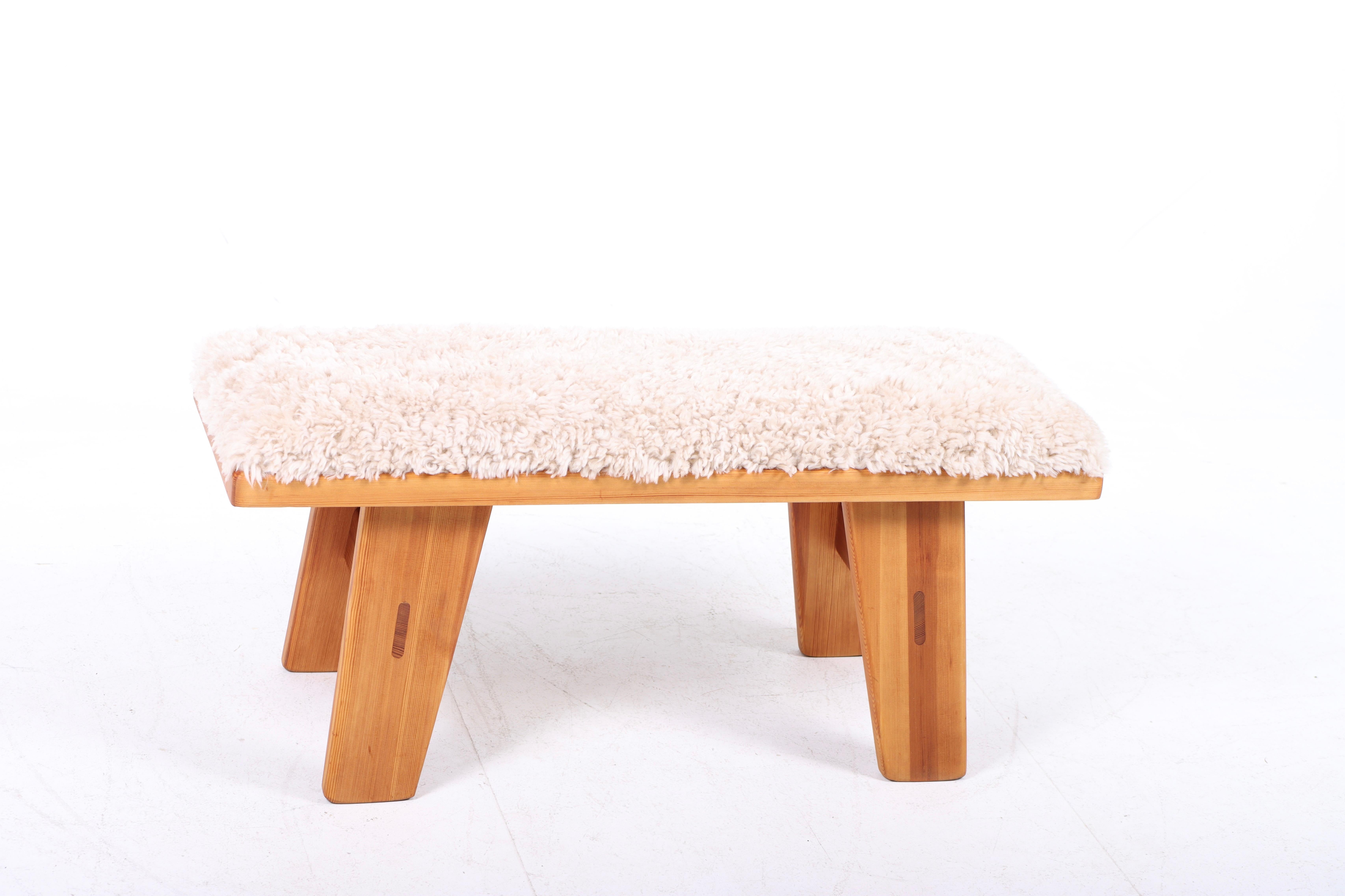 Bench in solid pine, designed by and made in Norway 1950s. Great condition.