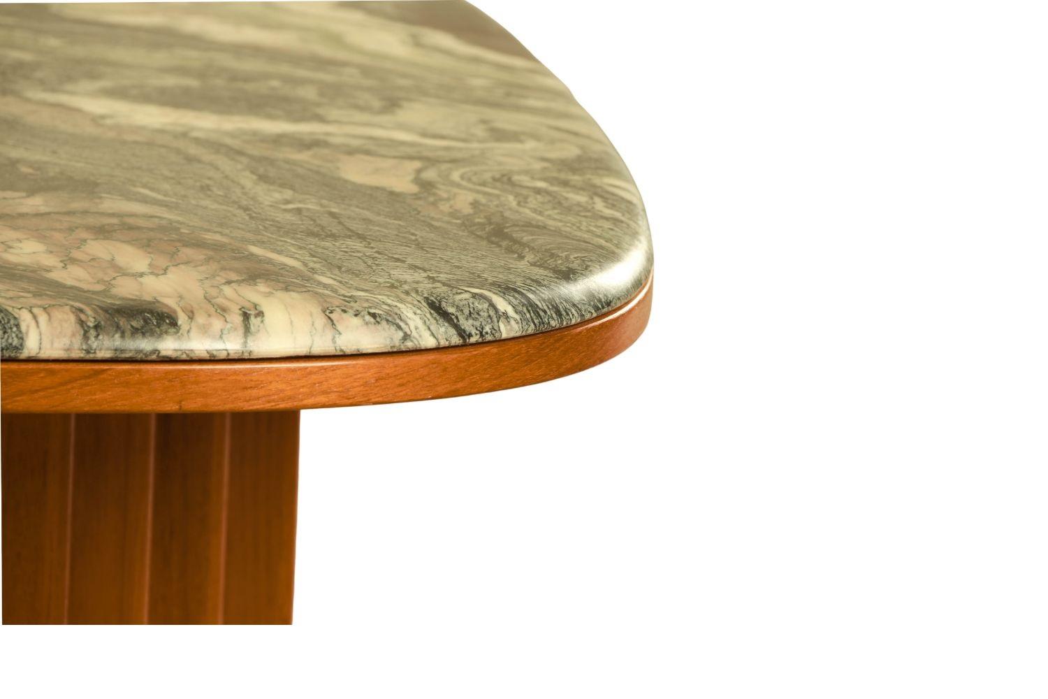 Mid-Century Modern MidCentury Bendixen Marble Teak Coffee Table