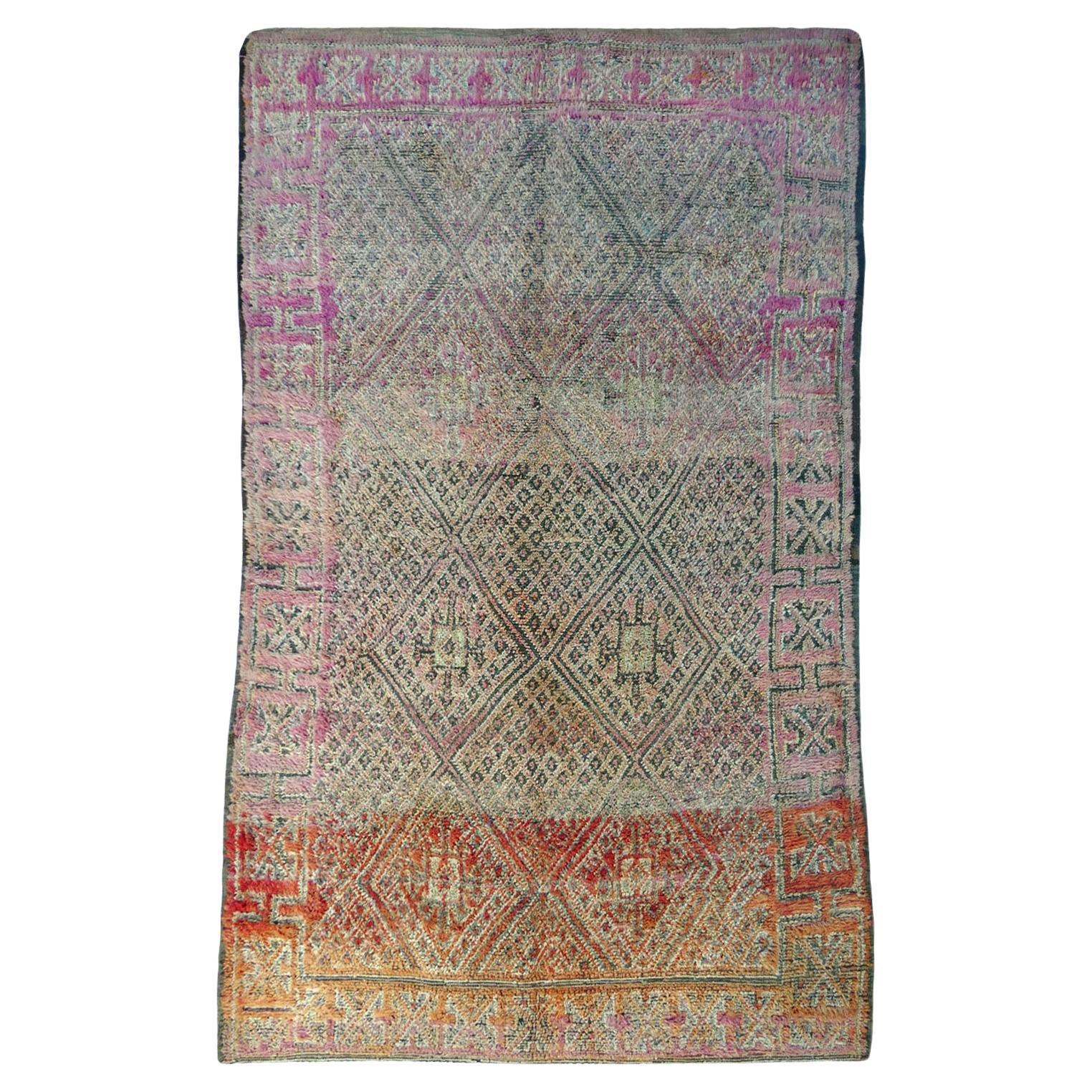 Midcentury Beni Mguild Rug 6'5 X 9'4