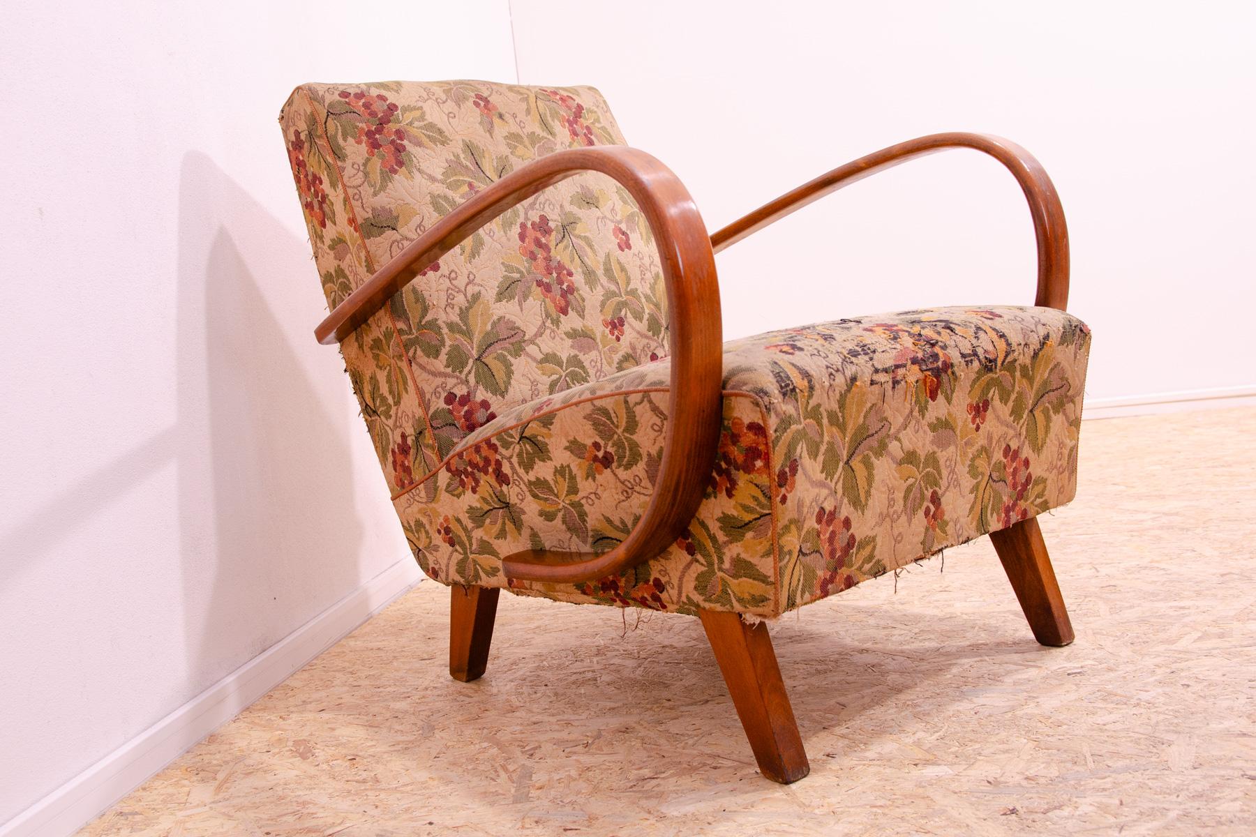 20th Century Midcentury Bentwood armchair by Jindřich Halabala for UP Závody, 1950´s