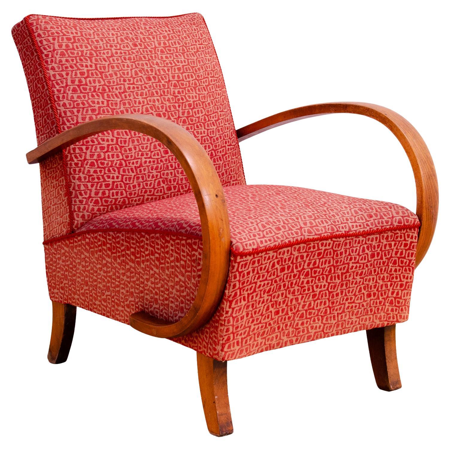 Midcentury Bentwood armchair by Jindřich Halabala for UP Závody, 1950´s For Sale