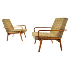 Midcentury Bentwood Armchairs Designed by Ludvík Volák for Dřevopodnik Holešov