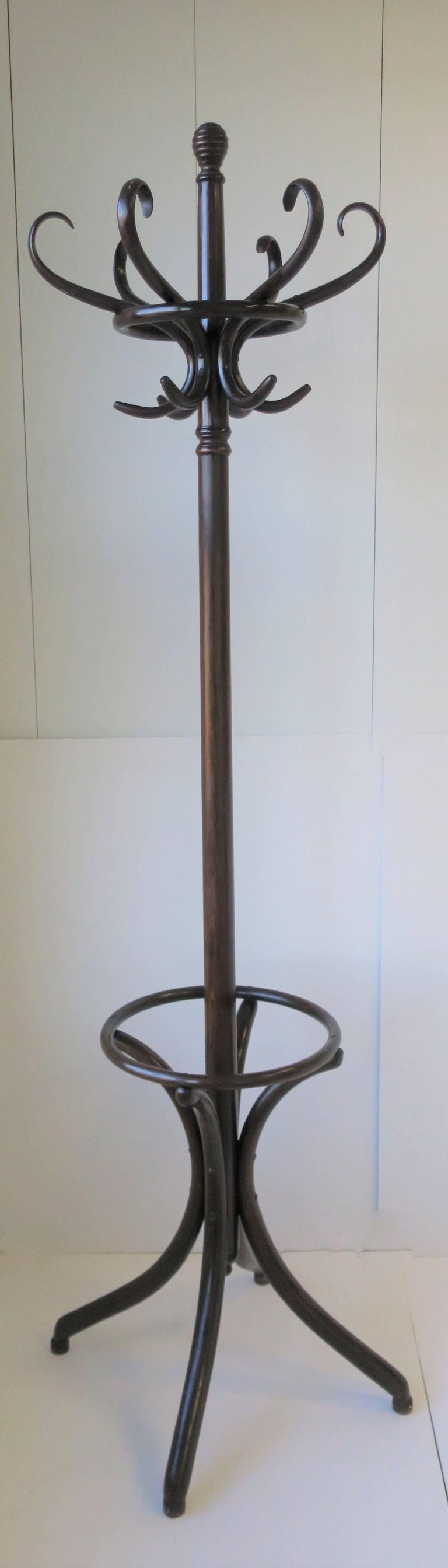 Midcentury Bentwood Hall Tree or Coat Rack in the Style of at