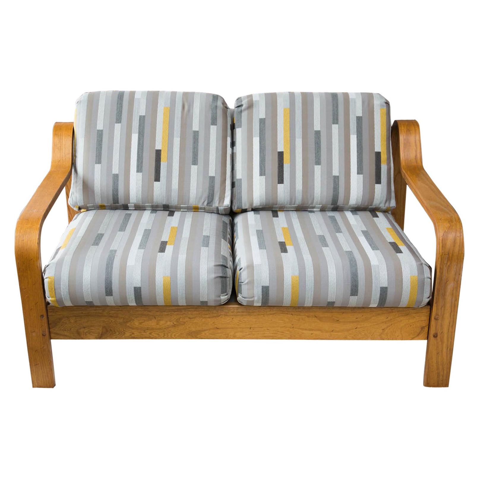 Midcentury Bentwood Loveseat by Taylor Ramsey For Sale