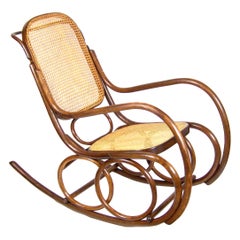 Vintage Midcentury Bentwood Rocking Chair from TON, 1960s