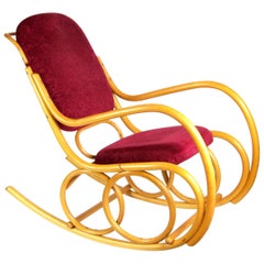 Vintage Midcentury Bentwood Rocking Chair from TON, 1960s