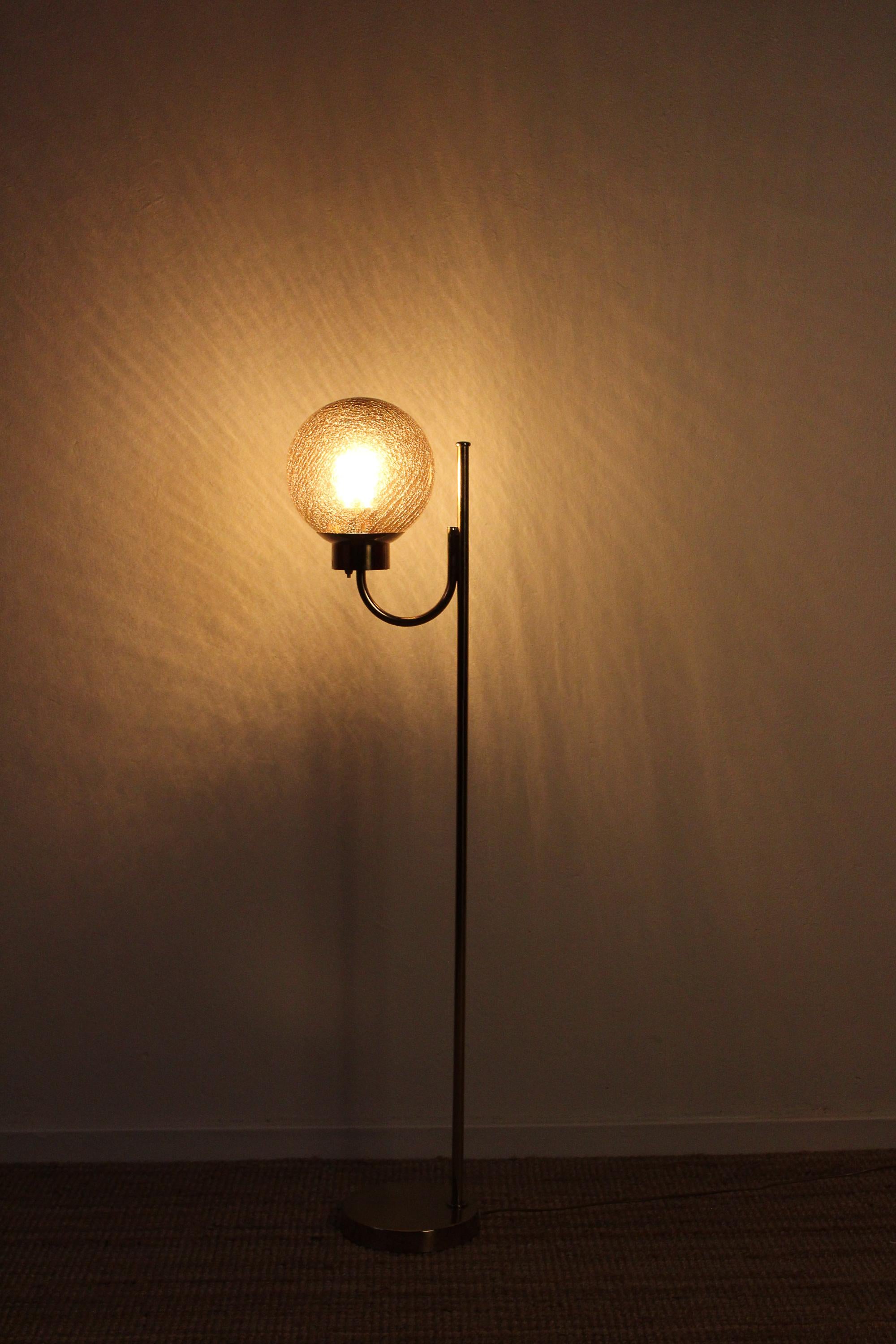 Scandinavian Modern Midcentury Bergboms G-118 Brass Floor Lamp, 1950s