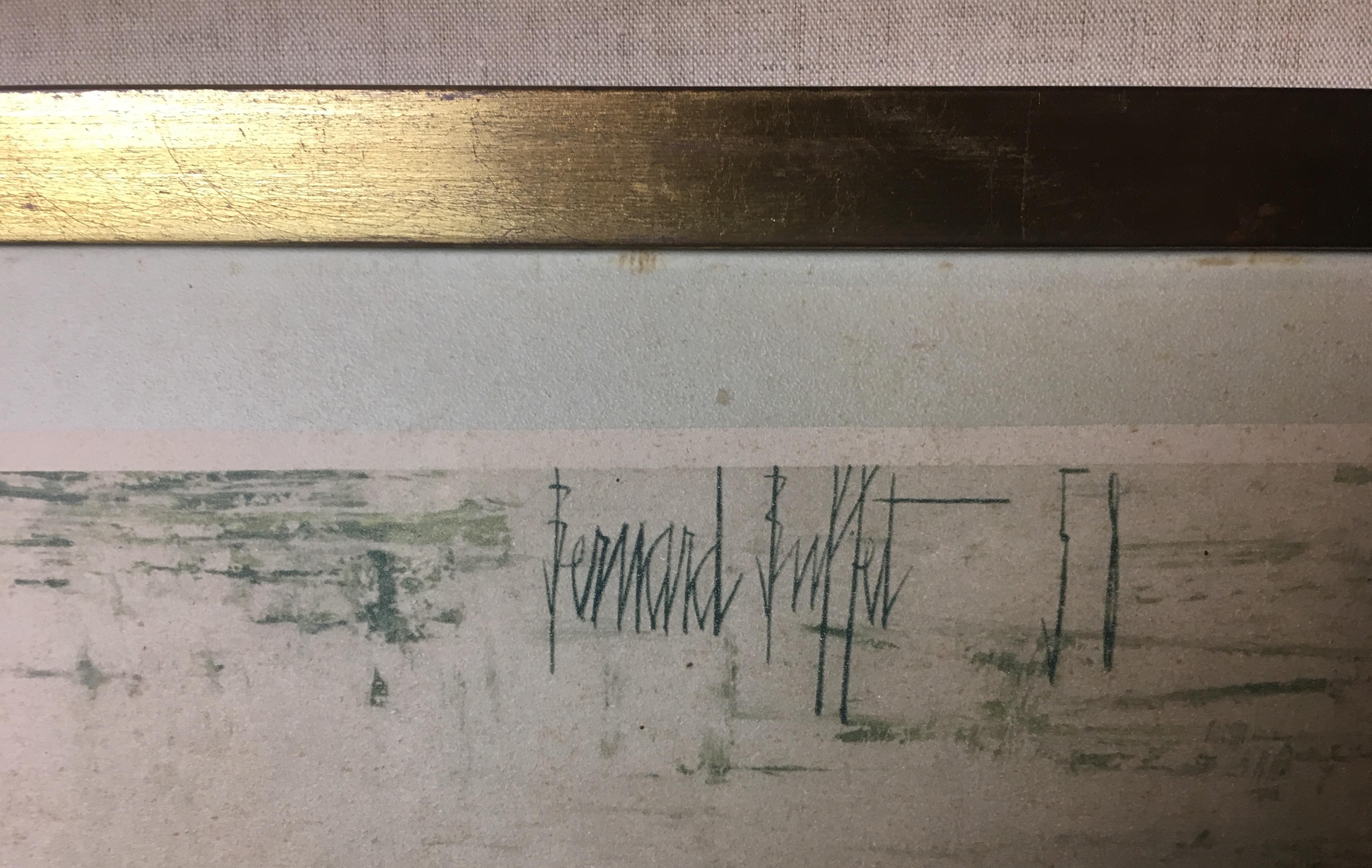 Limitierte Auflage:: Radierung und Kaltnadelradierung:: gedruckt auf Arches-Waffelpapier:: 1958 von dem französischen Künstler Bernard Buffet (1928-1999) geschaffen. Dieses Stück wurde speziell für ein Labor in New York angefertigt. 

Buffet wurde