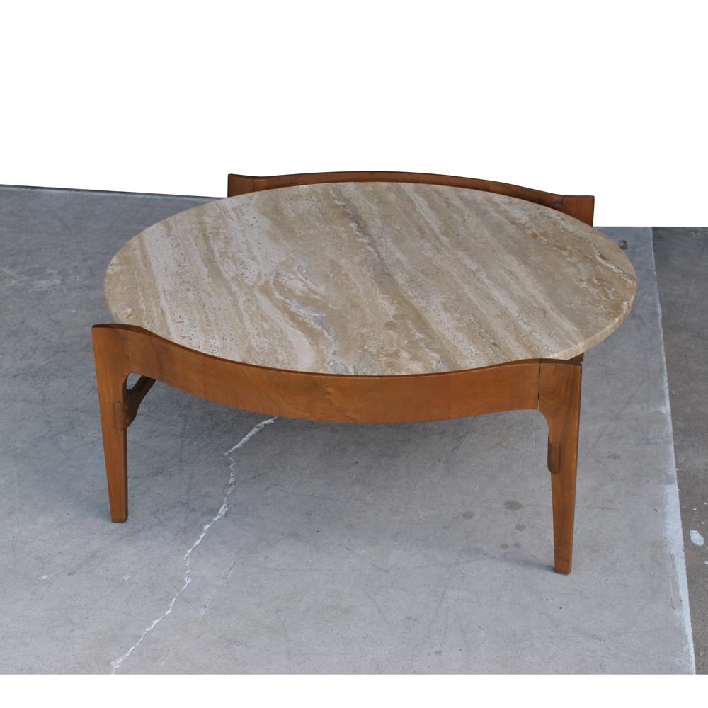round midcentury coffee table