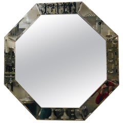 Midcentury Beveled Octagonal Mirror