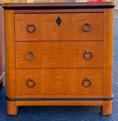 Midcentury Biedermeier Style Chest / Side Tables by National Mt. Airy, Pair