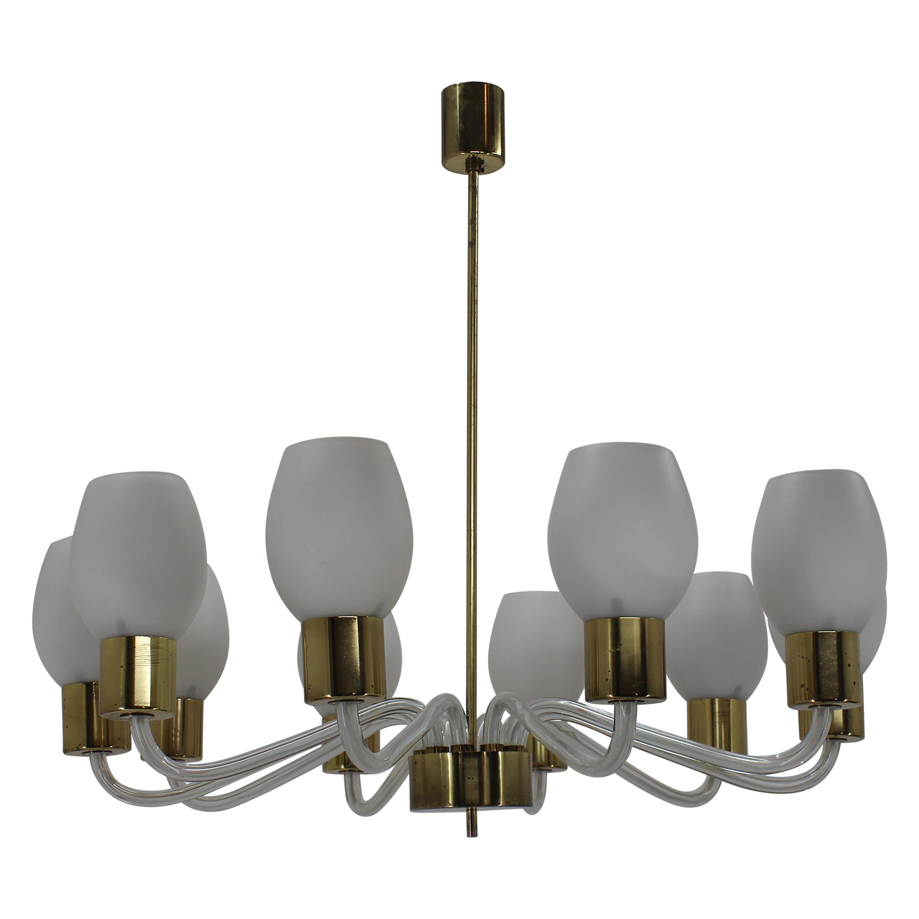 Midcentury Big Chandelier by Kamenický Šenov, 1960s For Sale