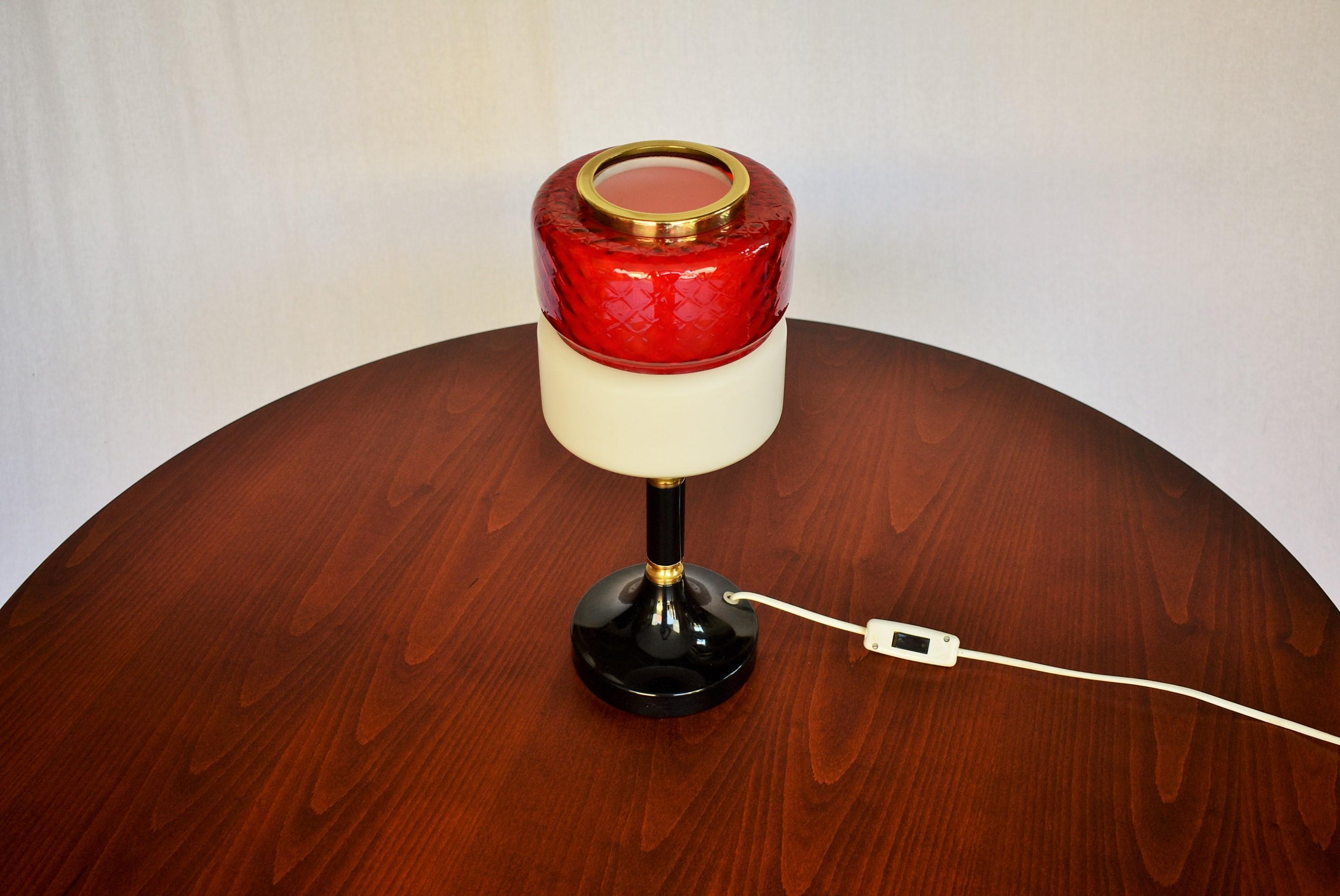Czech Midcentury Big Table Lamp, 1960s For Sale