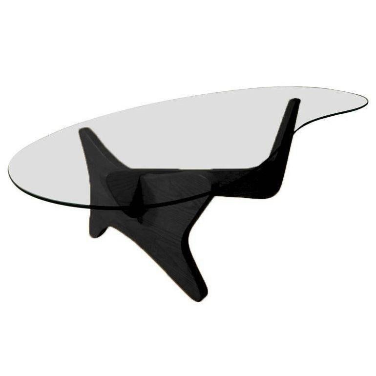 Bois de feuillus Table basse « avion » biomorphique du milieu du siècle dernier en vente