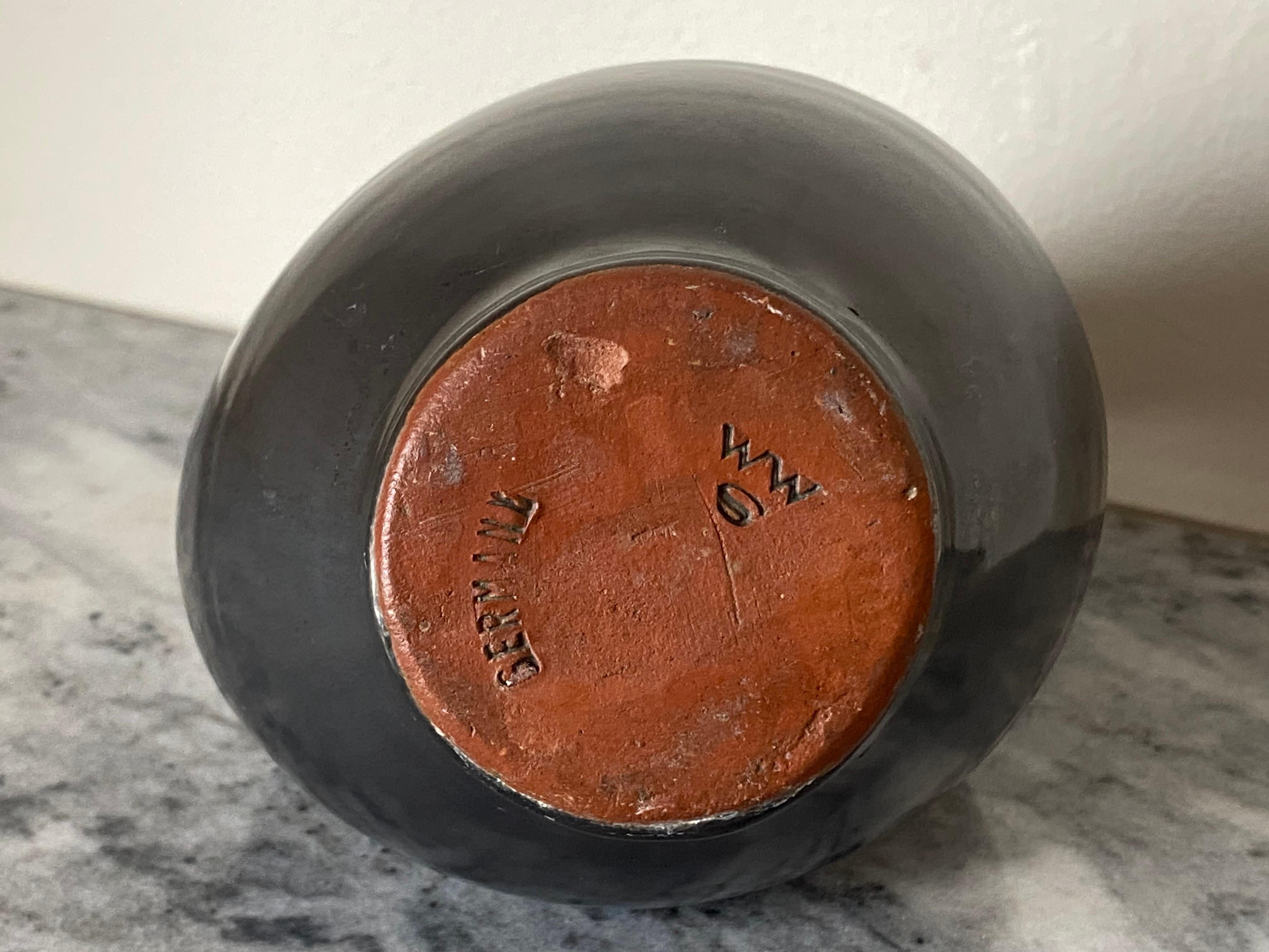 Jarrón de cerámica biomorfa de mediados de siglo, de Gerd von Stokar para Schwäbischen Majolika en venta 2