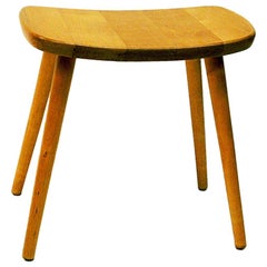 Midcentury Birch Stool Palle by Yngve Ekström, 1950s, Sweden