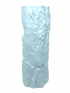 Midcentury Bisque Fossil Tree Bark Vase by Bareuther Porcelain, Germany, 1970s