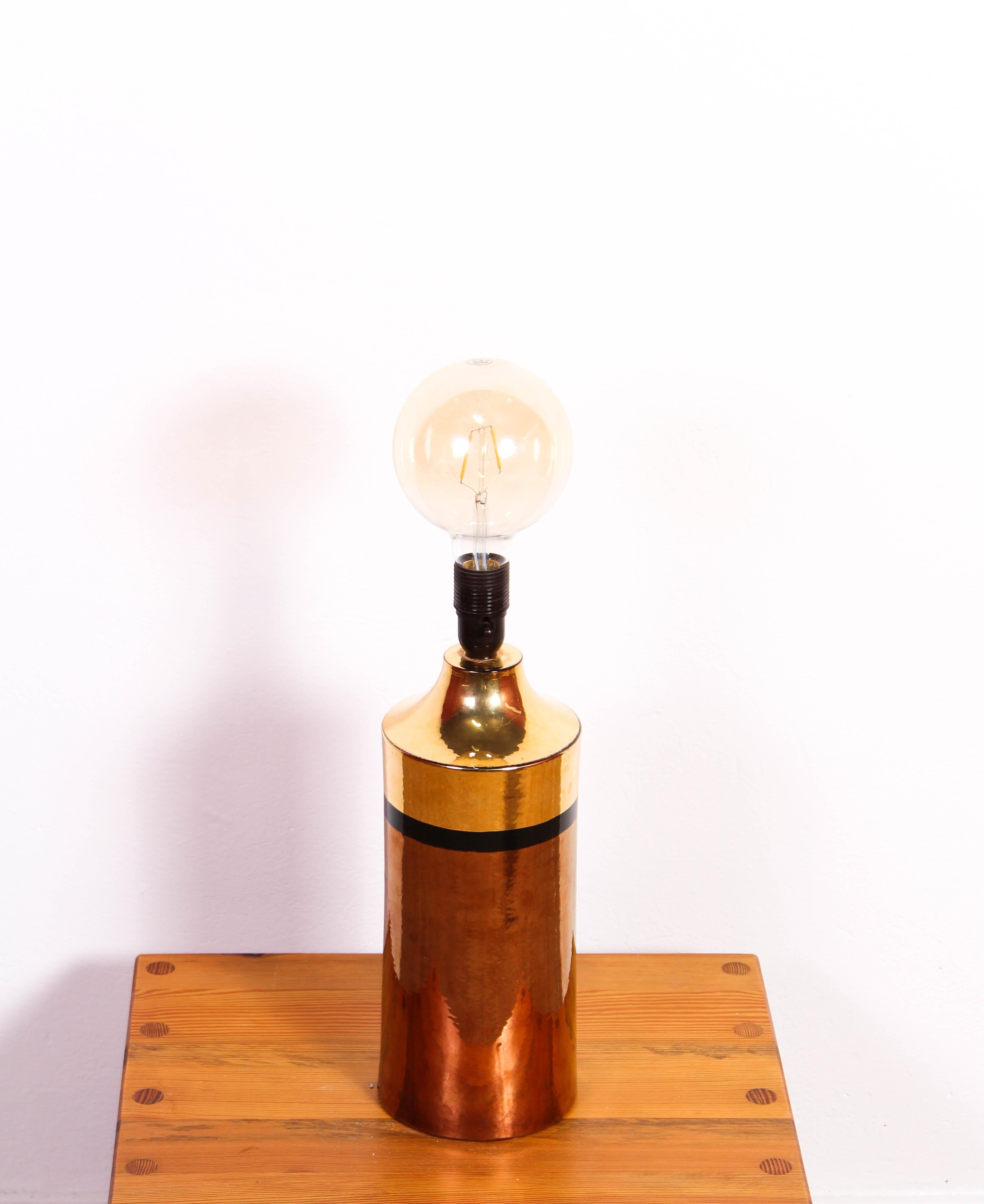 Swedish Midcentury Bitossi Table Lamp for Bergboms, Glazed Ceramic