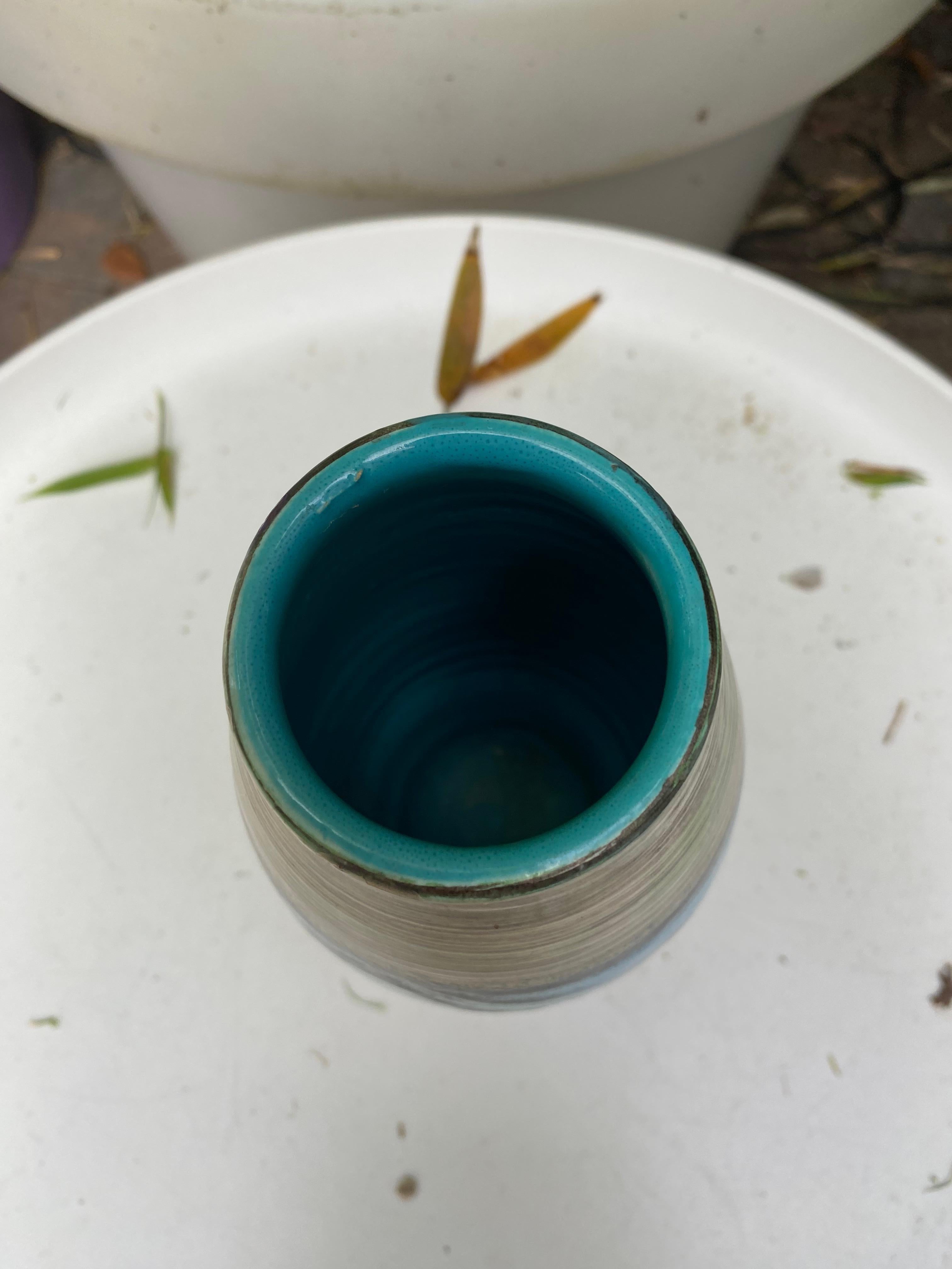 Ceramic Midcentury Bitossi Vase by Aldo Londi For Sale