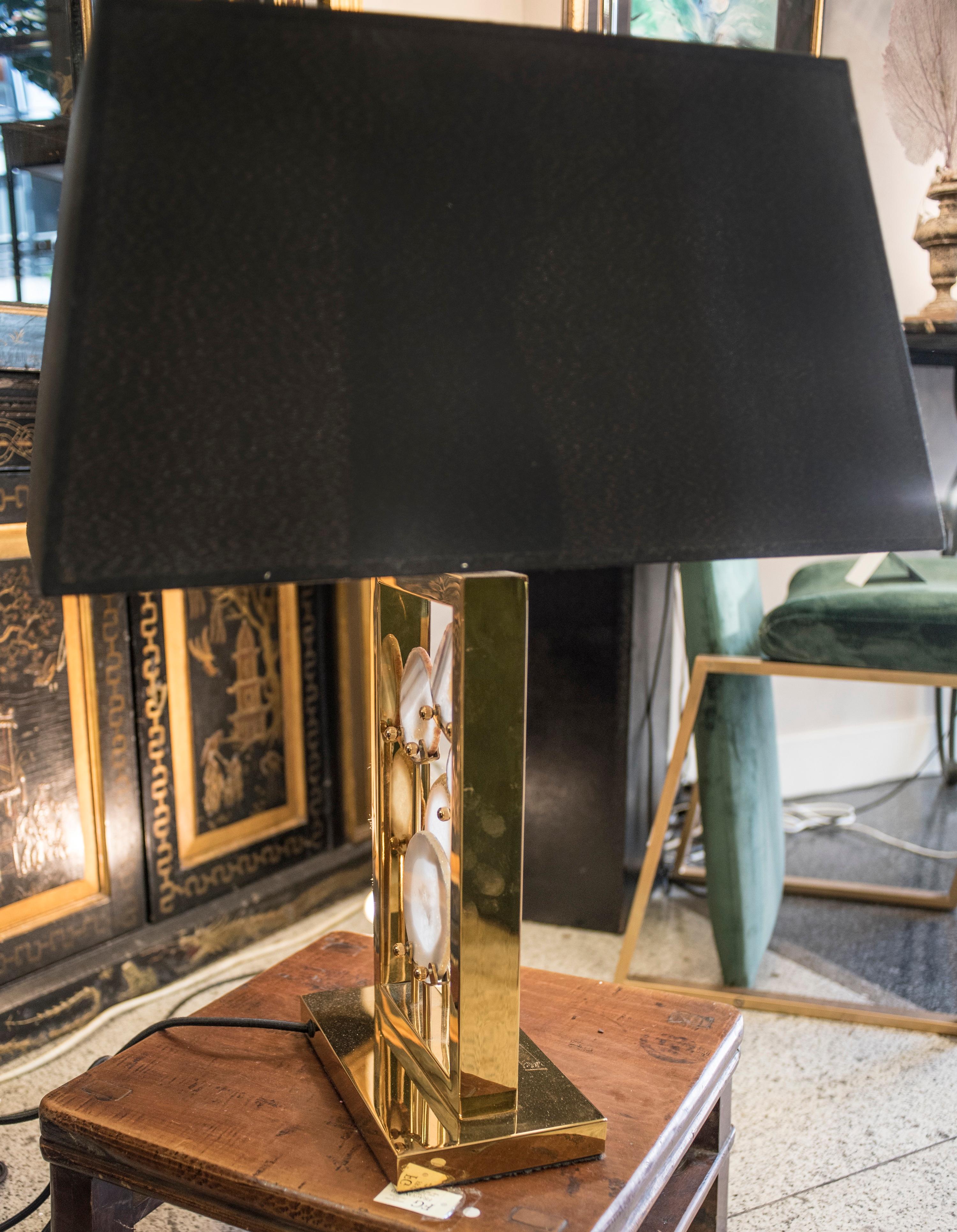 Midcentury Black and Gold Willy Daro Table Lamp, Belgium, circa 1970 3