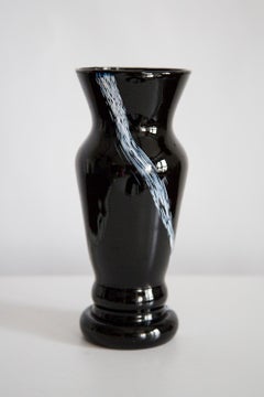 Midcentury Black and White Murano Vase, Europe, 1960s