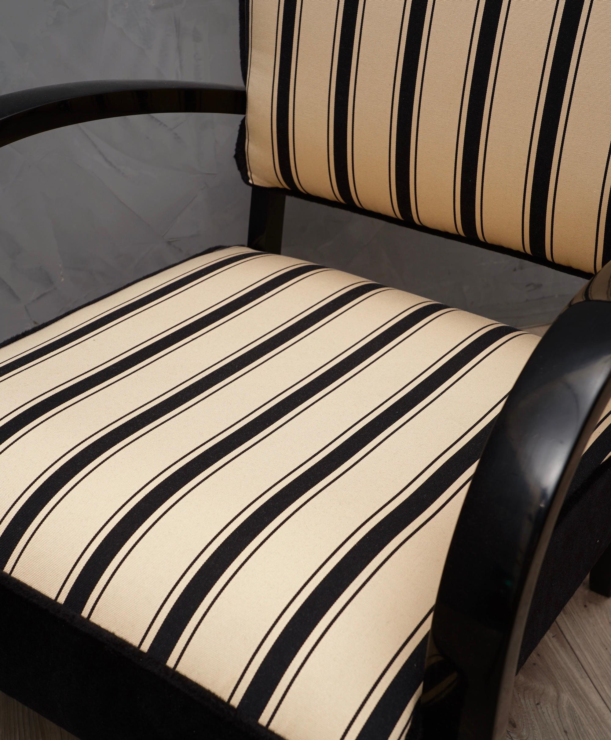 striped black and white fabric