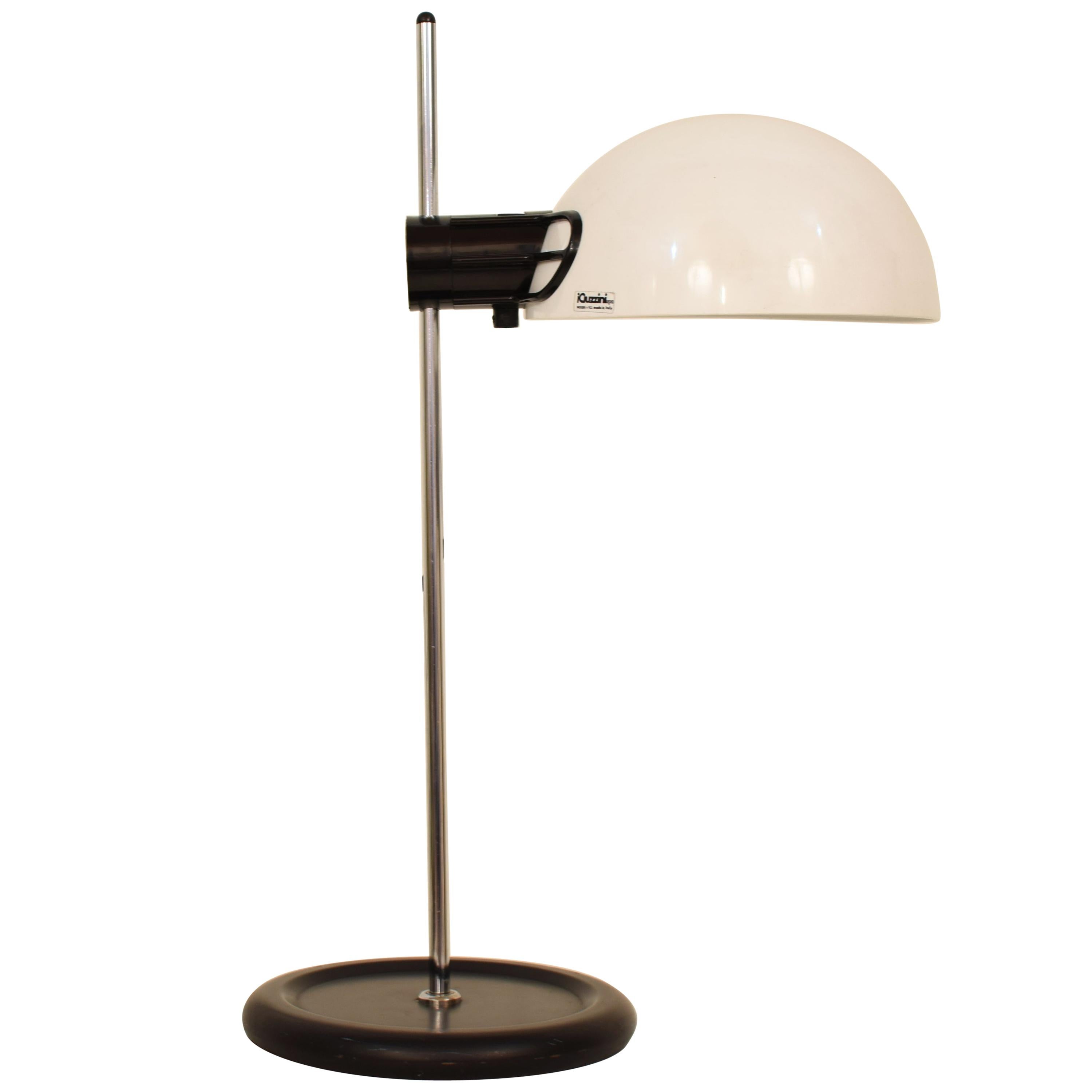 Lampe de bureau noire et blanche du milieu du siècle dernier, modèle Libellula par Harvey Guzzini, 1970