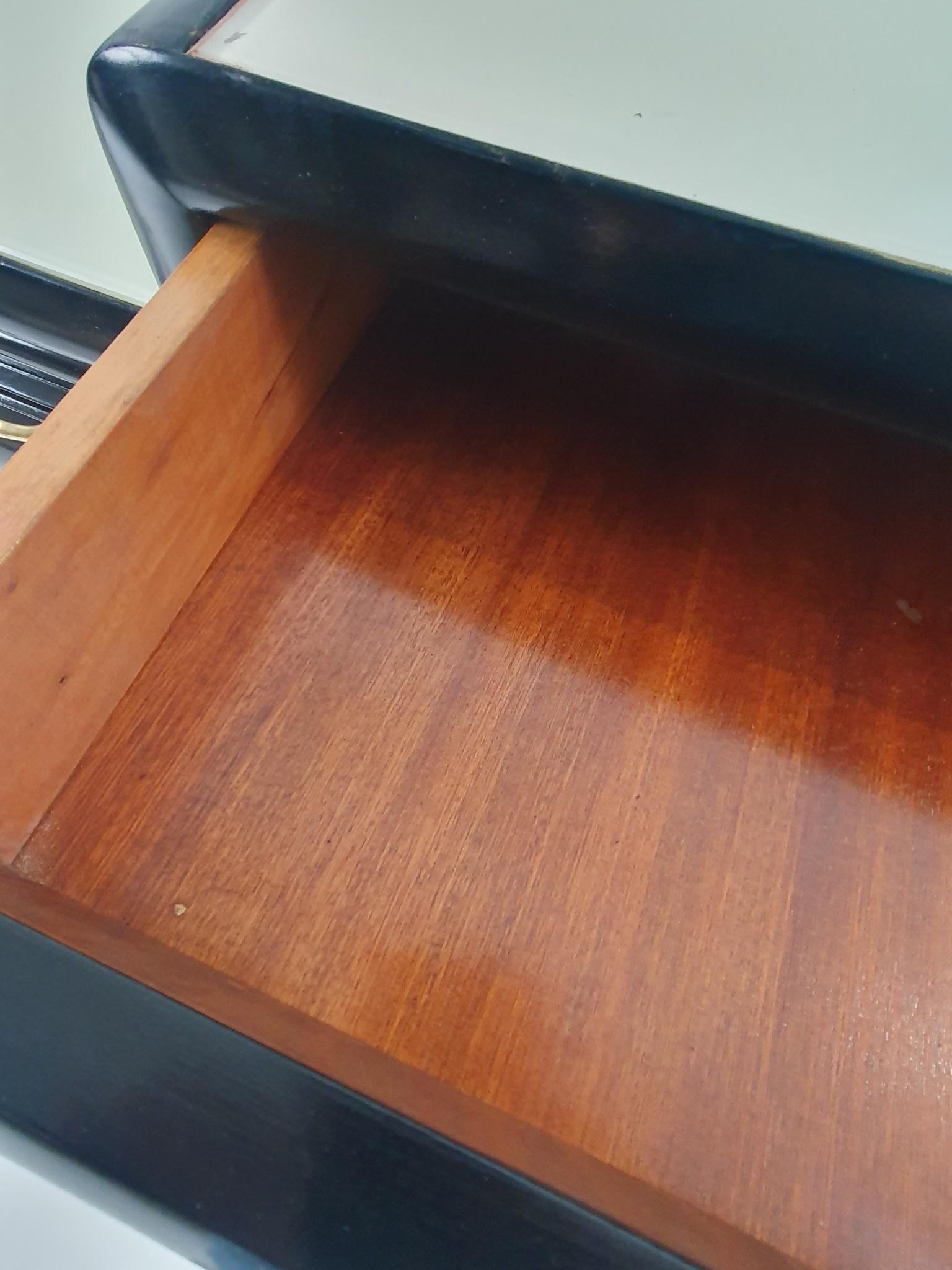 Mid-20th Century Midcentury Black Credenza, Italy For Sale