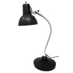 Midcentury Black Gooseneck Desk Lamp