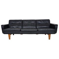 Midcentury Black Leather Sofa by Bovenkamp, The Netherlands, 1950s