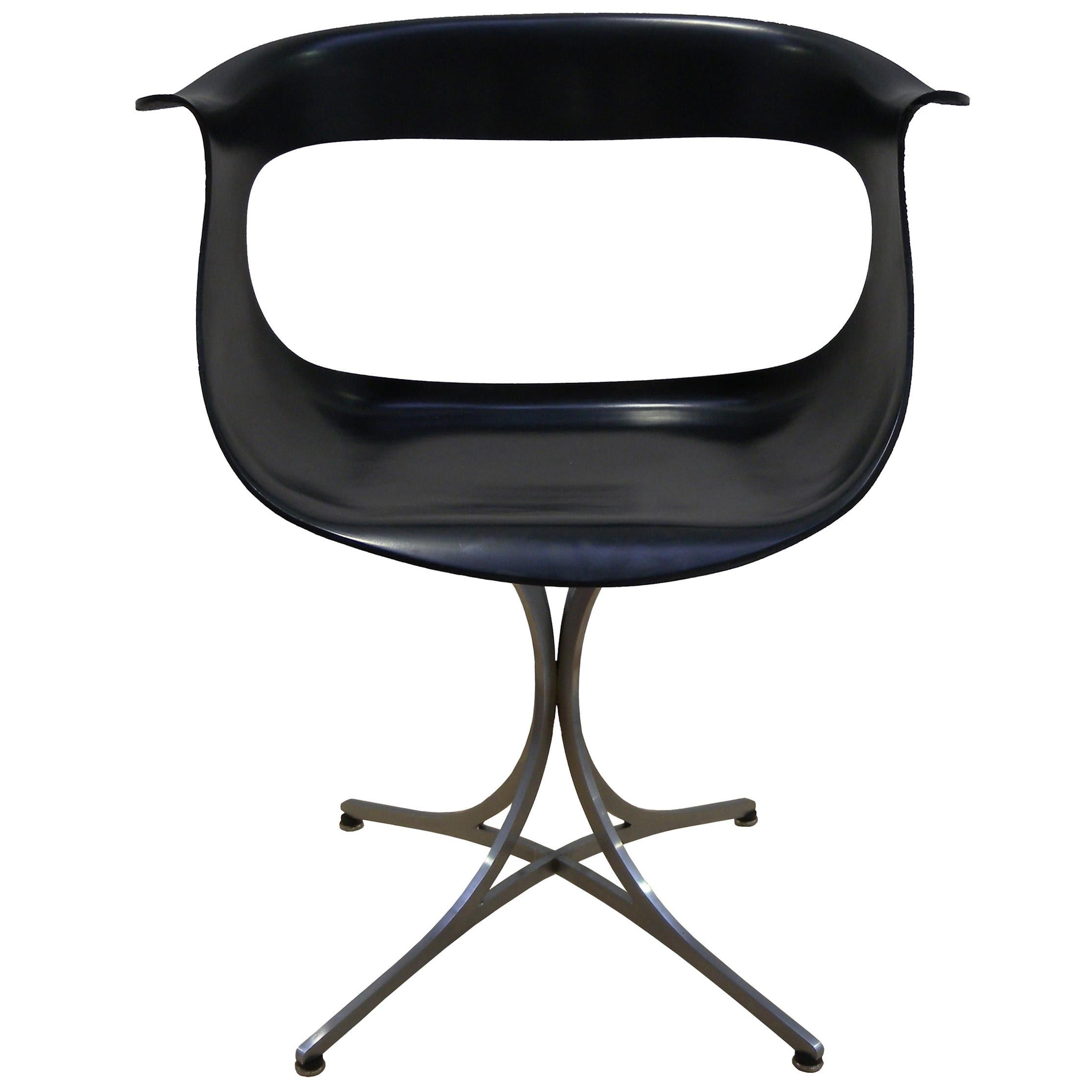 Midcentury Black Lotus Armchair by Erwine and Estelle Laverne, 1960s US For Sale