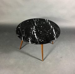 Midcentury Black Marble Coffee Table