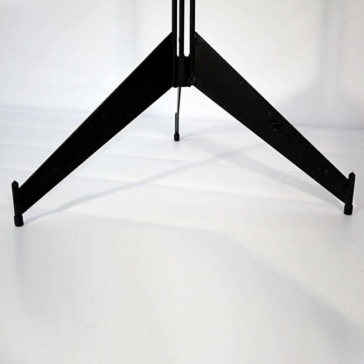 Mid-20th Century Midcentury Black Metal and Brass Sputnik Style Coat Stand For Sale