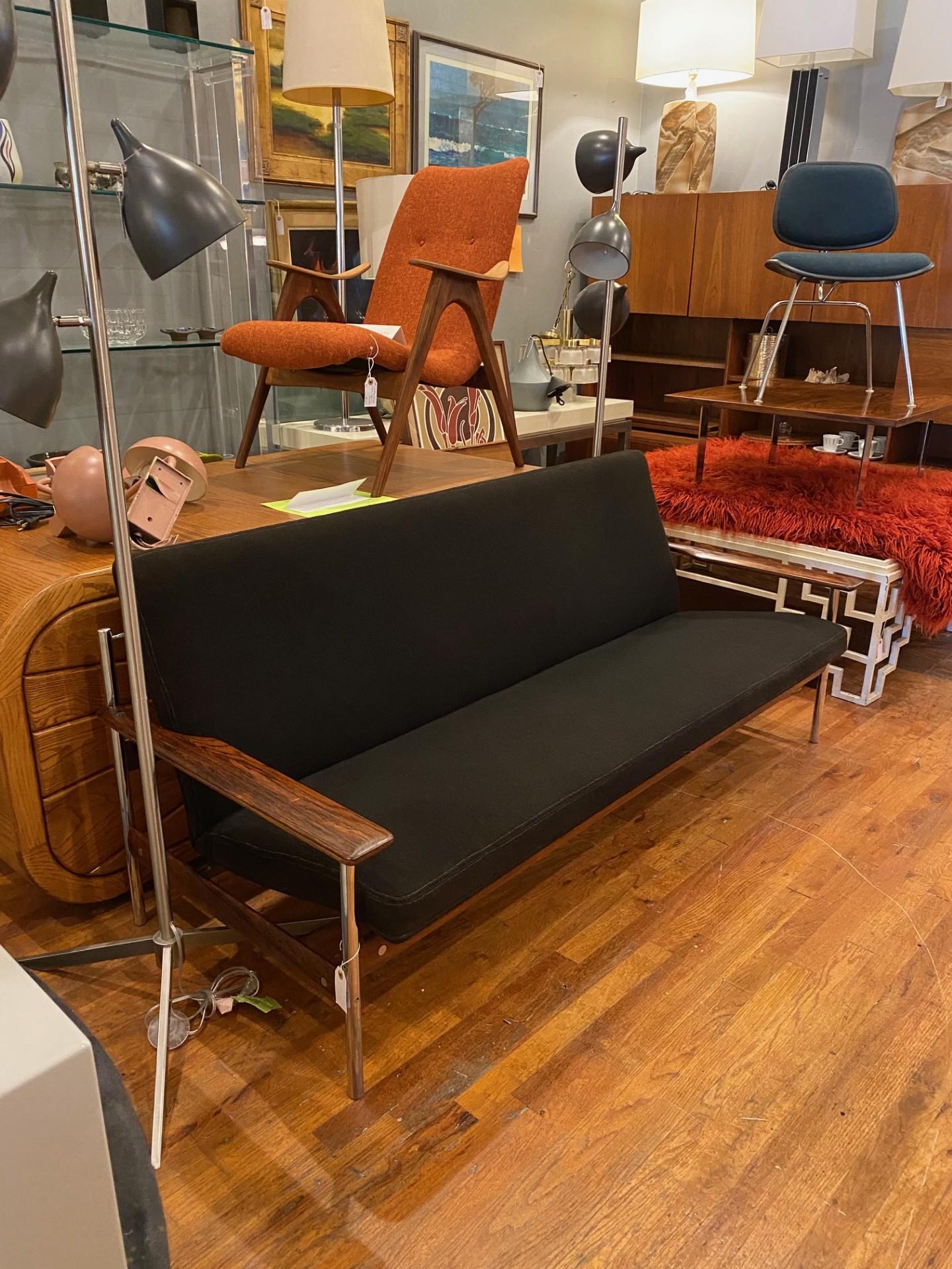 Midcentury Black Sofa Sven Ivar Dysthe for Dokka Møbler Model 1001 2